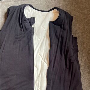 Kyte BABY Black and White Sleeveless Cut Out Tank Tops